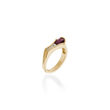 Load image into Gallery viewer, Venture Petite Gemstone Ring with Diamonds