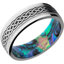 Load image into Gallery viewer, Palladium Silver + Satin , Polish Finish + Abalone