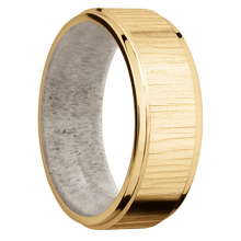 Load image into Gallery viewer, 10K Yellow Gold + Treebark1 , Polish Finish + Antler