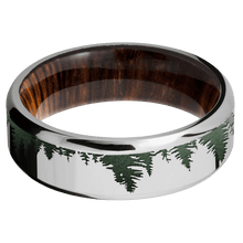 Load image into Gallery viewer, 14K White Gold + Polish , Polish Finish + Cocobolo