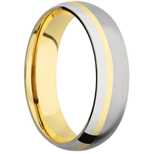Load image into Gallery viewer, 10K White Gold + Satin , Polish Finish + 14K Yellow Gold
