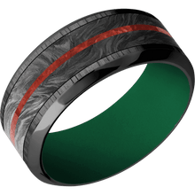 Load image into Gallery viewer, Zirconium + Treebark1 , Polish Finish + Green