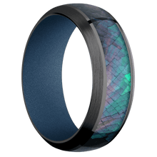 Load image into Gallery viewer, Zirconium + Polish , Satin Finish + Polar Blue