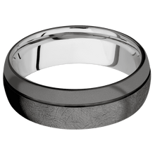 Load image into Gallery viewer, Tantalum Noir + Distressed , Sand Finish + Palladium Silver