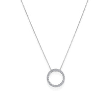 Load image into Gallery viewer, Natural Diamond Circle Pendant Necklace .75-1.50 Carat Weight