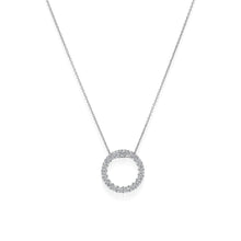 Load image into Gallery viewer, Natural Diamond Circle Pendant Necklace .75-1.50 Carat Weight