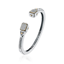 Load image into Gallery viewer, Sahara Pave Diamond Narrow Hinged Cuff Bracelet