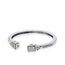 Load image into Gallery viewer, Sahara Pave Diamond Narrow Hinged Cuff Bracelet