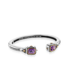 Load image into Gallery viewer, Sahara Gemstone Narrow Hinged Cuff Bracelet