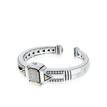 Load image into Gallery viewer, Sahara Pave Diamond Hinged Cuff Bracelet