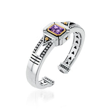 Load image into Gallery viewer, Sahara Gemstone Hinged Cuff Bracelet