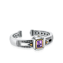 Load image into Gallery viewer, Sahara Gemstone Hinged Cuff Bracelet