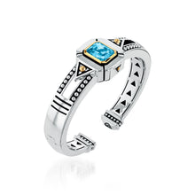 Load image into Gallery viewer, Sahara Gemstone Hinged Cuff Bracelet