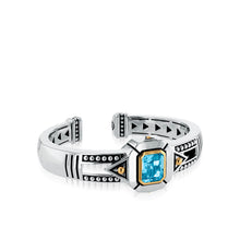 Load image into Gallery viewer, Sahara Gemstone Hinged Cuff Bracelet
