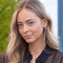 Load image into Gallery viewer, Arrivo Petite Trillion Hoop Earrings