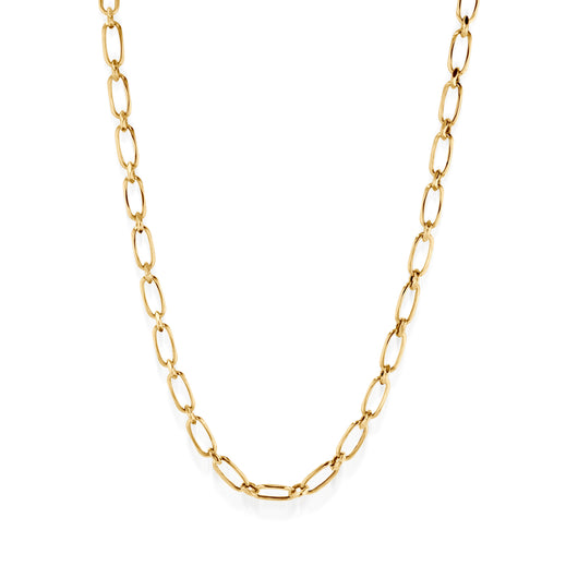 Oval Gold Link Chain Necklace