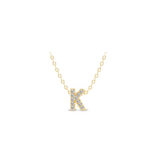 Load image into Gallery viewer, Small Lab Diamond Initial Pendants