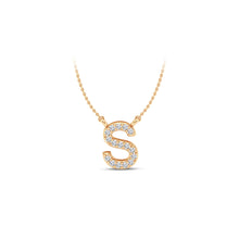 Load image into Gallery viewer, Large Lab Diamond Initial Pendants