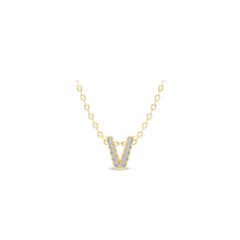 Load image into Gallery viewer, Small Lab Diamond Initial Pendants