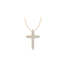 Load image into Gallery viewer, Lab Diamond Cross Pendant Necklace