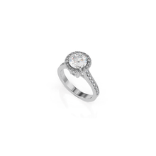 Load image into Gallery viewer, Satin Round Engagement Ring
