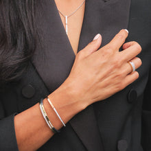 Load image into Gallery viewer, Duplex Pave Diamond Hinged Cuff Bracelet