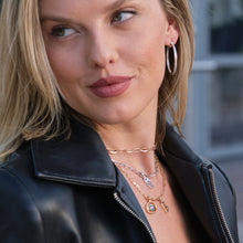 Load image into Gallery viewer, Essence Large Inside-Out Diamond Hoops