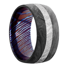 Load image into Gallery viewer, Forged Carbon Fiber + None Finish + Titanium Damascus