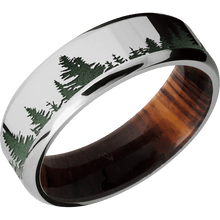 Load image into Gallery viewer, 14K White Gold + Polish , Polish Finish + Cocobolo