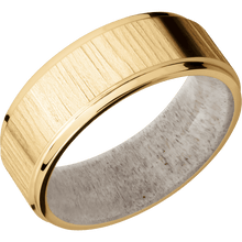 Load image into Gallery viewer, 10K Yellow Gold + Treebark1 , Polish Finish + Antler