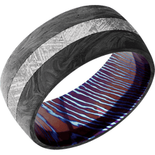 Load image into Gallery viewer, Forged Carbon Fiber + None Finish + Titanium Damascus