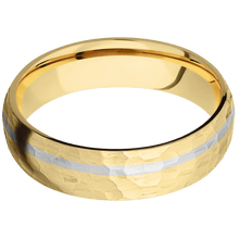 Load image into Gallery viewer, 14K Yellow Gold + Hammer , Hammer Finish