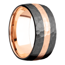 Load image into Gallery viewer, Zirconium + Hammer Finish + 18K Rose Gold
