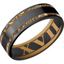 Load image into Gallery viewer, Zirconium + Satin Finish + Gold