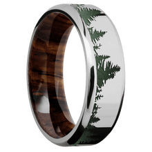 Load image into Gallery viewer, 14K White Gold + Polish , Polish Finish + Cocobolo