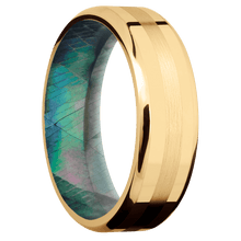 Load image into Gallery viewer, 14K Yellow Gold + Polish , Polish Finish + Black Mother of Pearl