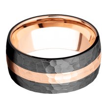 Load image into Gallery viewer, Zirconium + Hammer Finish + 18K Rose Gold