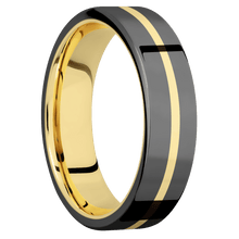 Load image into Gallery viewer, Zirconium + Polish Finish + 14K Yellow Gold