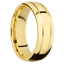 Load image into Gallery viewer, 14K Yellow Gold + Polish , Crosssatin Finish
