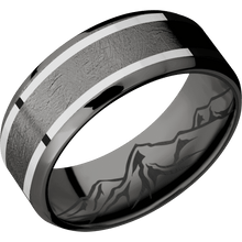 Load image into Gallery viewer, Tantalum Noir + Distressed , Polish Finish + Zirconium