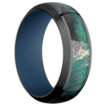 Load image into Gallery viewer, Zirconium + Polish , Satin Finish + Polar Blue