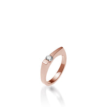 Load image into Gallery viewer, Women's 14 karat Rose Gold Polar Diamond Ring