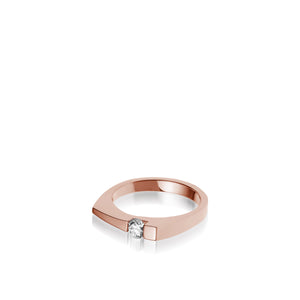 Women's 14 karat Rose Gold Polar Diamond Ring