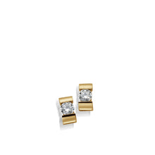 Load image into Gallery viewer, Women&#39;s 14-karat Yellow Gold Orion Diamond Stud Earrings
