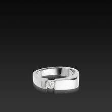 Load image into Gallery viewer, Men's 18-karat white gold Quarter Carat Diamond Band