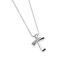 Load image into Gallery viewer, 14 karat White Gold La Paz Cross Pendant Necklace