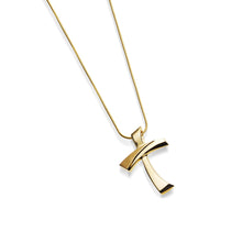 Load image into Gallery viewer, 14 karat Yellow Gold La Paz Cross Pendant Necklace