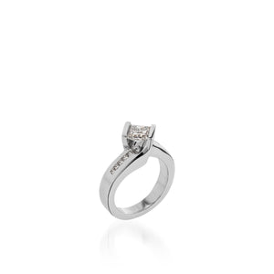 Intrigue Princess Cut White Gold Engagement Ring