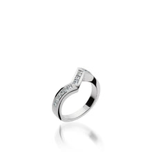 Load image into Gallery viewer, 18 karat White Gold Intrigue Princess Cut Diamond Engagement Ring