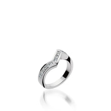 Load image into Gallery viewer, 18 karat White Gold Intrigue Princess Cut Diamond Engagement Ring